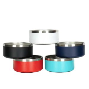Double Vacuum Insulated Dog Bowl 32oz64oz Stainless Steel Dog Cat Water Food Bowl for Pets