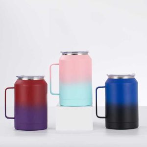 2023 Summer Popular Drink Cup Stainless Steel Travel Mug With Handle Stainless Steel Handle Tumbler