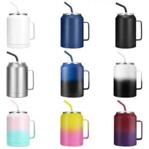 Warehouse Cold Drink Cup Stainless Steel Travel Mug With Handle Stainless Steel Handle Tumbler