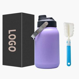 64oz Powder Coated Gym Sports Water Stainless Steel Vacuum Insulated Water Jug Drinking Bottle for Outdoor