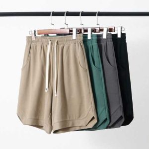 Custom Embroidery 260gsm Cotton Shorts High Quality Blank Casual Vintage Mens Shorts