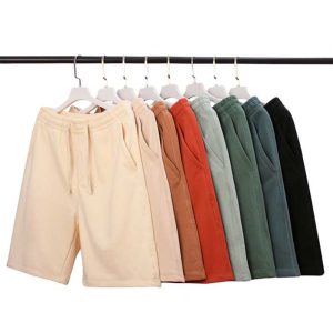Wholesale Summer 380g Heavyweight French Terry 100% Cotton Blank Men Shorts