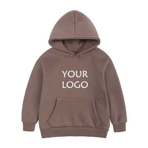 High Quality Cheap Cotton Plain Hoodie Blank Pullover Sweatshirt Fleeced Children Boys Girls Hoodies