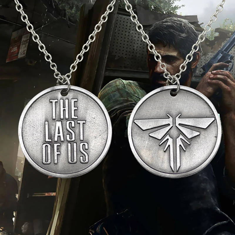 The Last Of Us Logo Necklace for Women and Men Vintage 1pc Hot Movie Dual Use Round Pendant Choker Party Jewelry Accessories