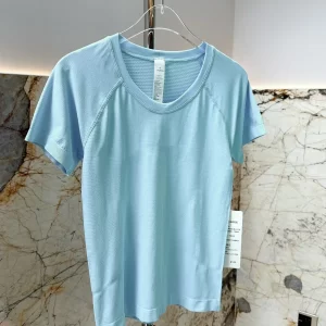 Lemon Women Swiftly Tech 2.0 Short Version Sport Short Sleeve T-shirt Quick Dry Breathable High Elastic Yoga Fitness Running Top