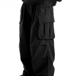 Classic Design Multi Flap Pockets Cargo Pants,Men's Loose Fit Drawstring Cargo Pants，For Skateboarding,Street,Outdoor Camping