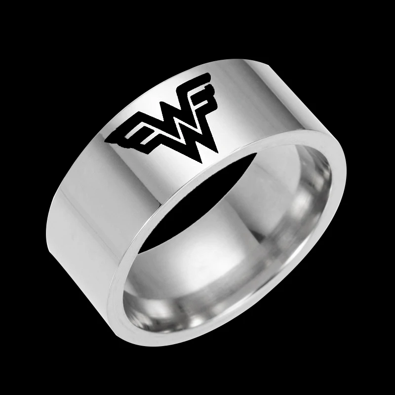 Movie Wonder Women Fashion Personality Creative Design Letter Silver Color Ring for Women Punk Rock Hip Hop Jewelry Wholesale