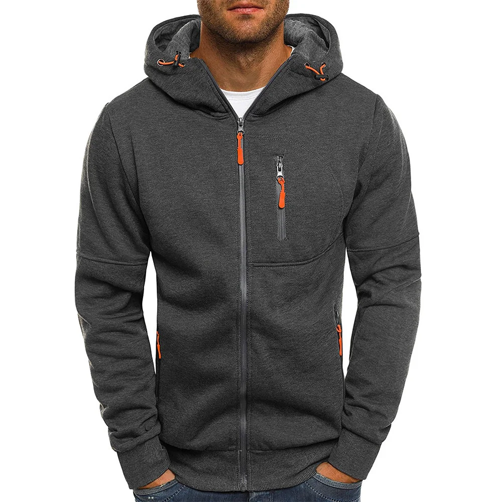 Autumn and winter hoodies, sports, fitness, leisure jacquard hoodies, cardigans, hooded jackets, hoodies