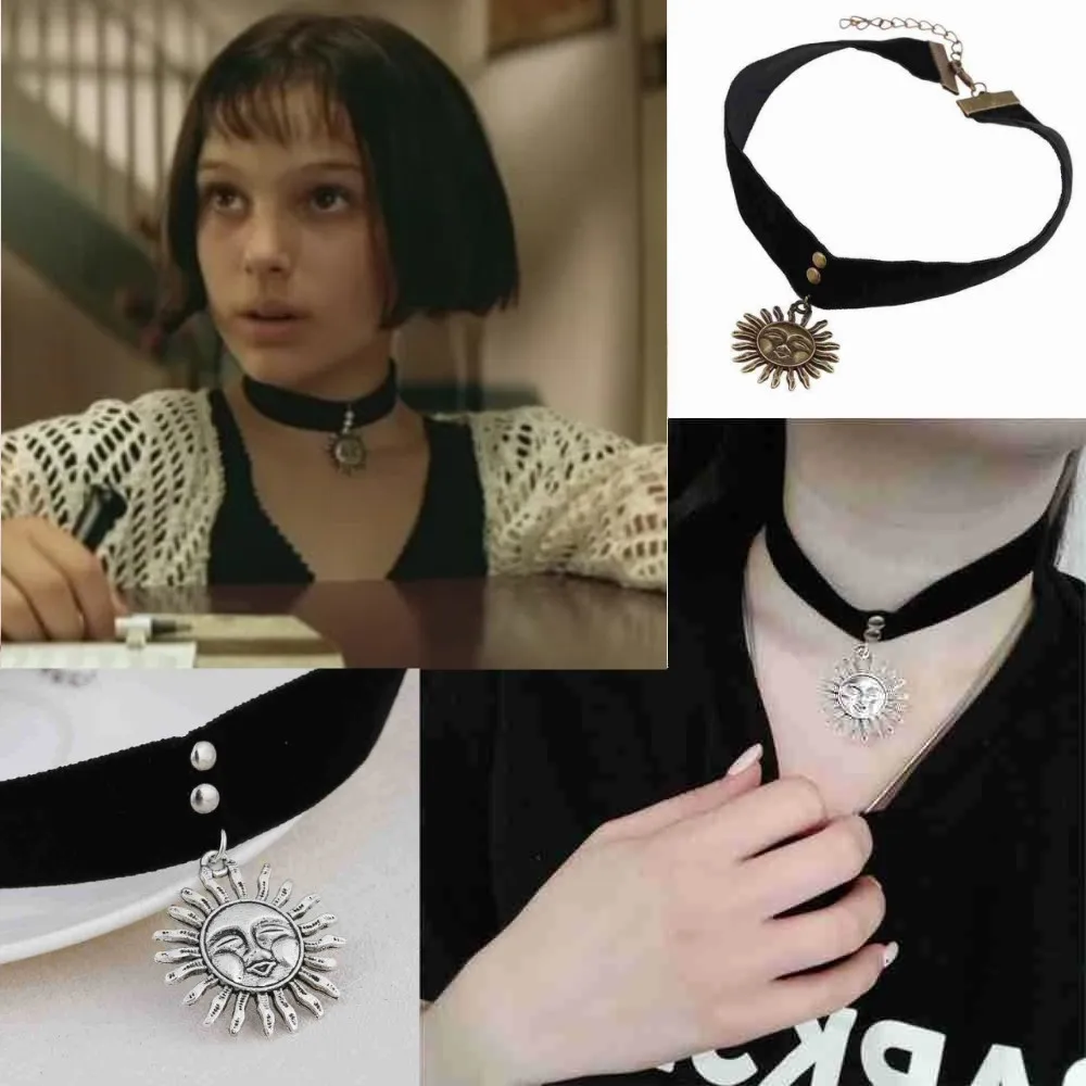 Movies Leon Professional Lolita Mathilda Sun Pendant Neckchain Necklace Female Collar Women's Wear Accessories Cosplay Props