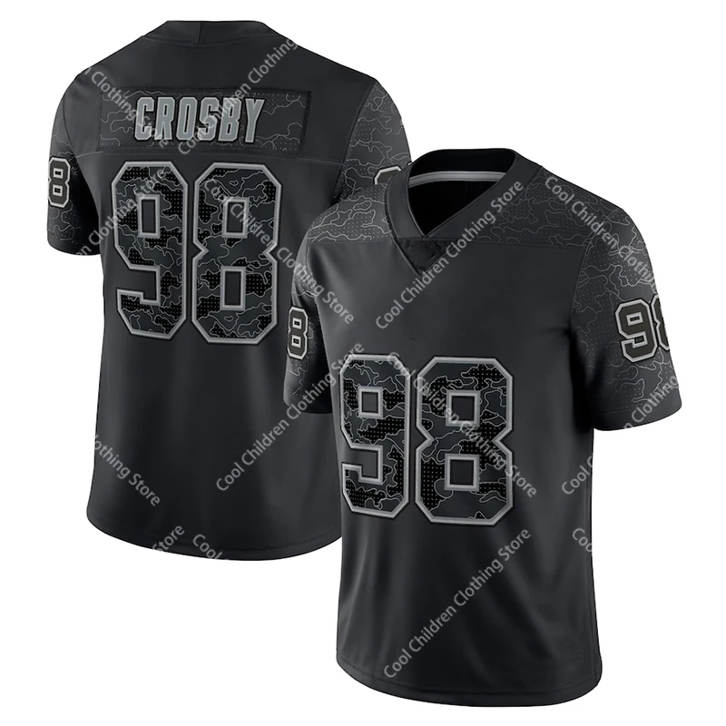 2024 New Arrival Maxx Crosby Las Vegas Raiders #98 Jersey Tshirt Summer Men Women Oversized V-neck Tracksuit Tshirt Short Sleeve