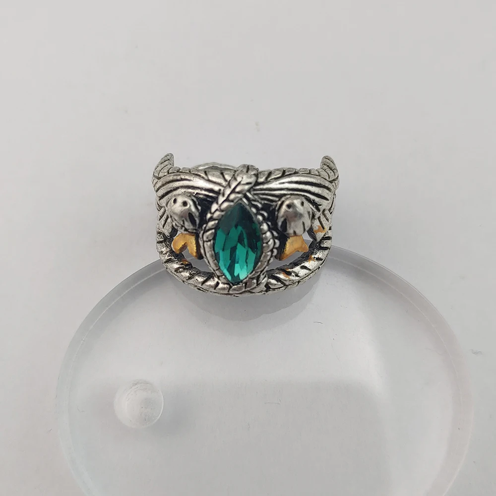 New Movie Arargorn Ring Of Barahir King Gondor Elessar Elf Vintage Antique Silver Color Crystal Fashion Jewelry Men Wholesale
