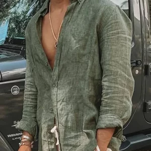 Men's Shirt Long Sleeve Regular Fit Men Casual Oversized Loose Single Breasted Shirt Leisure Spring Summer Male Blouse Shirt