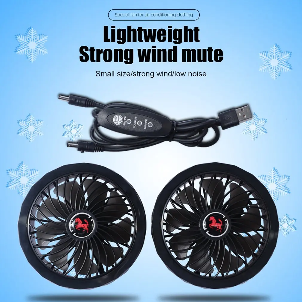 Men Outdoor Summer Coat Mini Quiet Electric Fan Cooling Air Conditioner Fan Jackets Men 5V Air Conditioning Fan With Usb Cable