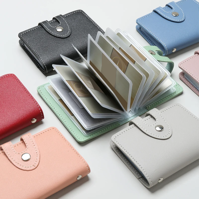 1PC Stylish  26 Card Package Men Universa  Simple  Multiple Card Slots Women's Credit  Storage Bag