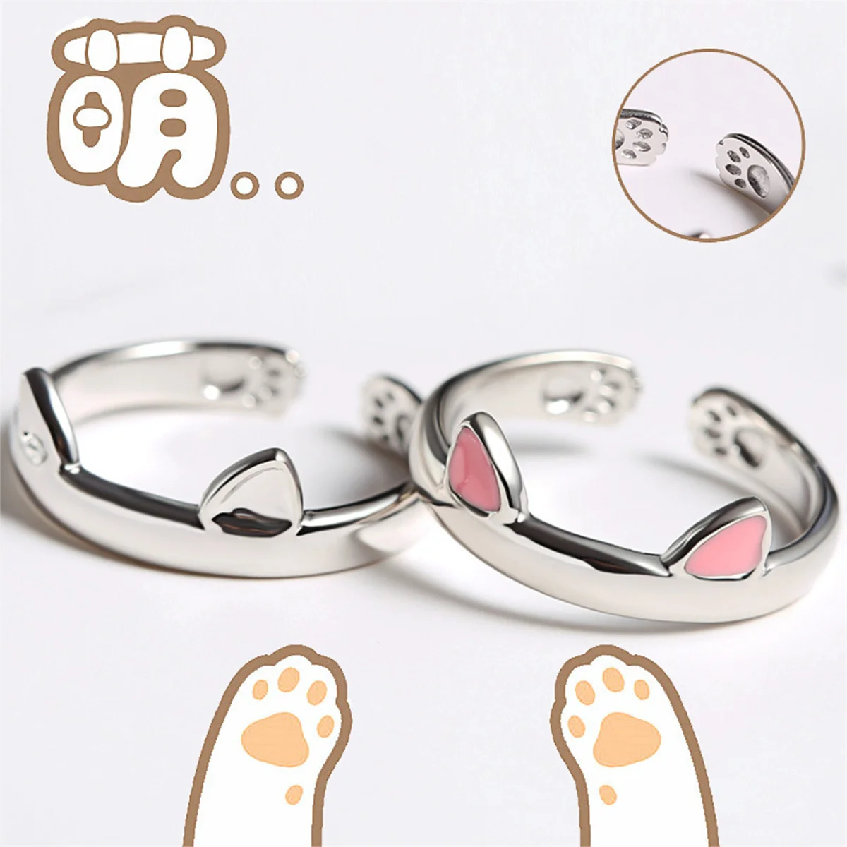 Fashion Animal Ring Vintage Glamour Movie Anime Adjustable Cat  for Women Christmas Halloween Party Gift Drop Shipping Wholesale
