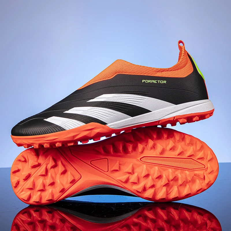 Men Football Shoes Artificial Grass Teen Kids Soccer Shoes TF/FG Training Soccer Cleats  Futsal Hall Football Boot Free Shipping