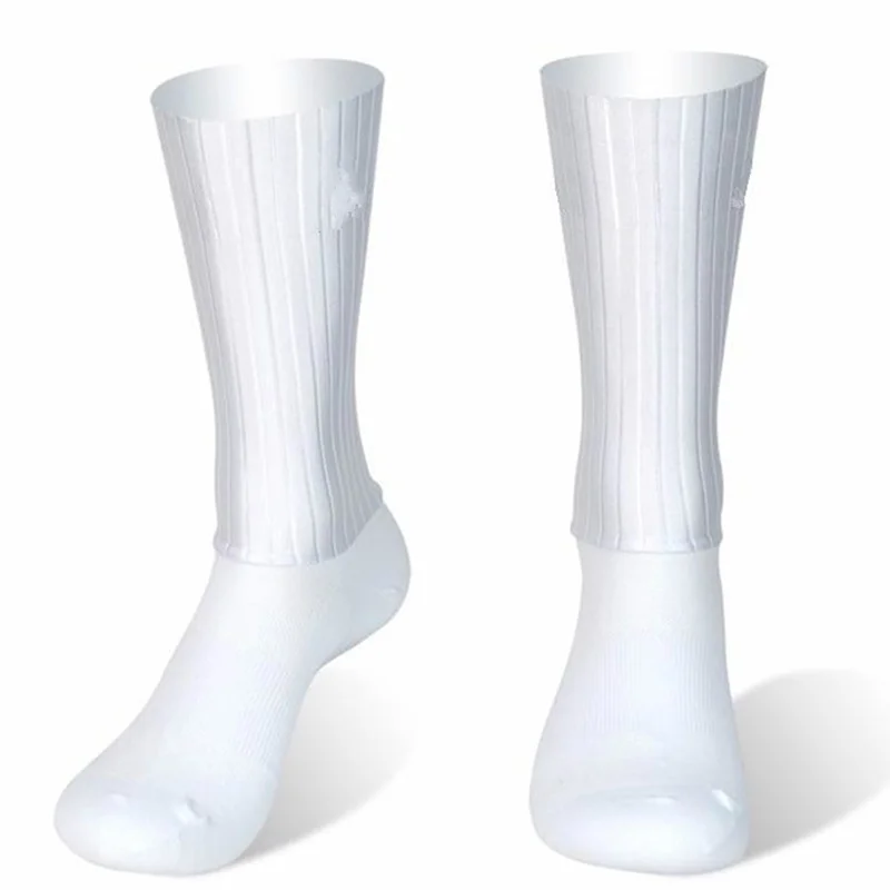 Socks Aero Anti Slip Silicone Summer Whiteline Cycling Socks Men Bicycle Sport Running Bike Socks Calcetines Ciclismo