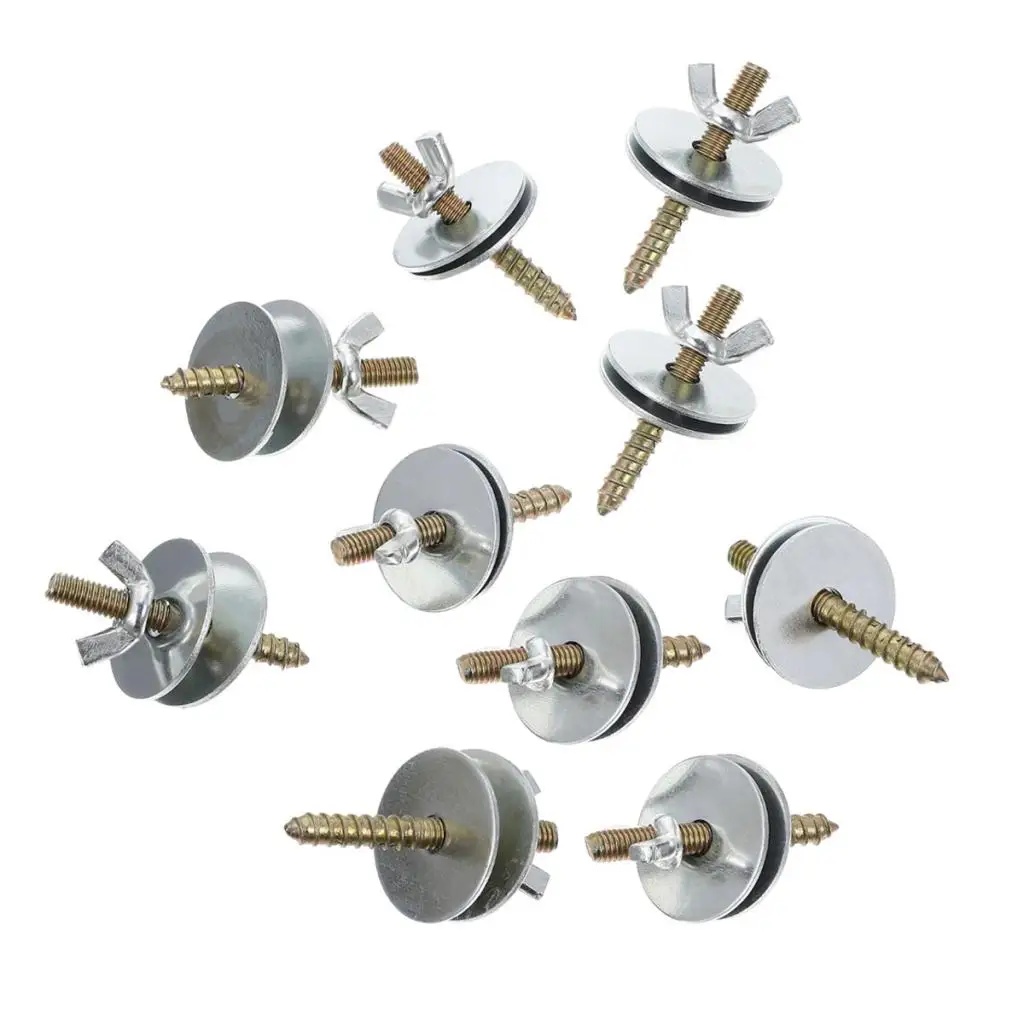 10 Pieces Nut Screw Mount Kits Bird Cage Perch Screws and Nuts Screw Nut with Gaskets for Parrot Toys Rack Claws Grinding Rod