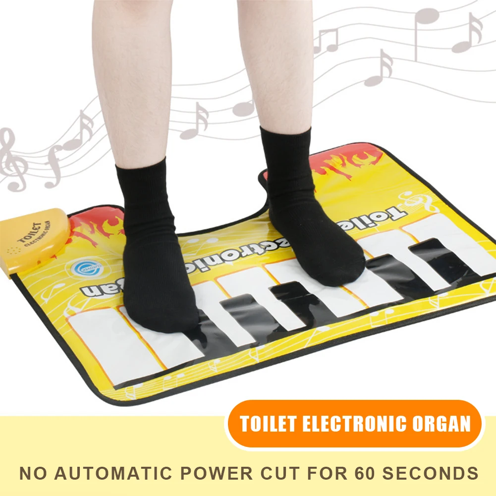 1/2pcs Toilet Piano Mat Novelty Potty Piano Sounding Carpet Bathroom Funny Toe Music Keyboard Toilet Floor Mat for Bathroom Rug