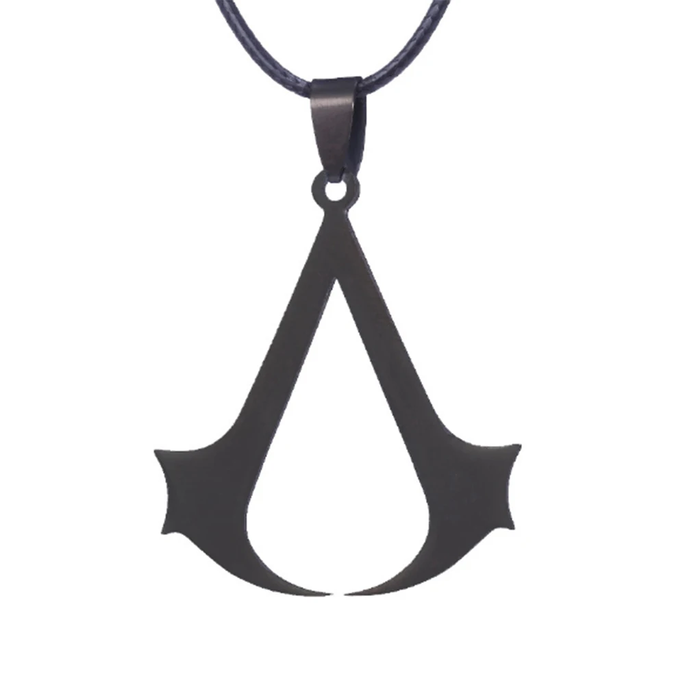 Classic Movie Assassins Necklace Chopped Triangle Stainless Steel Pendant Chain Necklace fans Jewelry Gifts