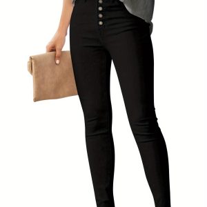 Butt-Lifting High Waisted Stretch Skinny Jeans - Ripped, Distressed, Light Blue Denim Pants for Women with Comfortable Fit and Flattering Silhouette - Perfect for Casual Daily Wear