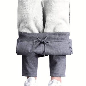 Women's Winter Warm Fleece Pants Sherpa Lined Sweatpants Jogger Track Pants Athletic Active Lounge Pants