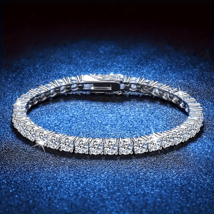 Noble Luxury  Recommended By The Owner, S925 Sterling Silver And, Tennis Bracelet, High Jewelry Gift Banquet Party Dinner Accessories, | Gemstone Jewelry | Gift For Love | Birthday | Wedding | Anniversary | Participation |