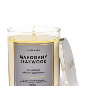 Mahogany TeakwoodSingle Wick Candle