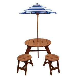 Round Table Umbrella Chairs Patio